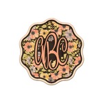 Boho Floral Genuine Maple or Cherry Wood Sticker (Personalized)