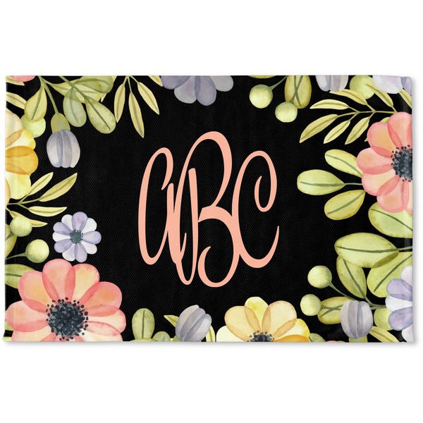Custom Boho Floral Woven Mat (Personalized)