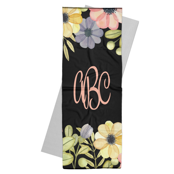 Custom Boho Floral Yoga Mat Towel (Personalized)