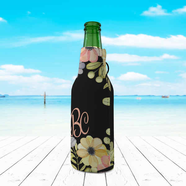 Boho Floral Zipper Bottle Cooler - LIFESTYLE