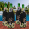 Boho Floral Zipper Bottle Cooler - Set of 4 - LIFESTYLE
