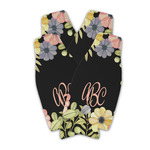 Boho Floral Zipper Bottle Cooler - Set of 4 (Personalized)