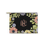 Boho Floral Zipper Pouch - Small - 8.5"x6" (Personalized)