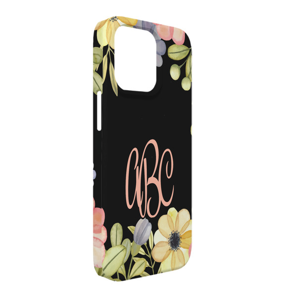 Custom Boho Floral iPhone Case - Plastic - iPhone 13 Pro Max (Personalized)