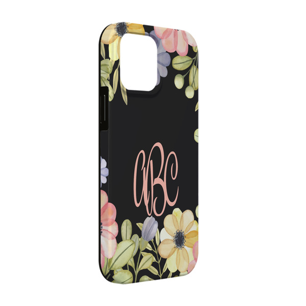 Custom Boho Floral iPhone Case - Rubber Lined - iPhone 13 (Personalized)