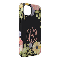 Boho Floral iPhone Case - Rubber Lined - iPhone 14 Plus (Personalized)