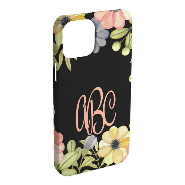 Custom Boho Floral iPhone Case - Plastic - iPhone 15 Plus (Personalized)
