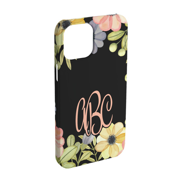 Custom Boho Floral iPhone Case - Plastic - iPhone 15 Pro (Personalized)
