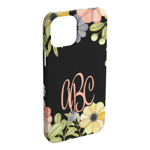 Custom Boho Floral iPhone Case - Plastic (Personalized)