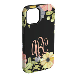 Boho Floral iPhone Case - Rubber Lined - iPhone 15 Pro Max (Personalized)
