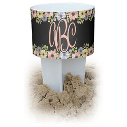 Boho Floral White Beach Spiker Drink Holder (Personalized)