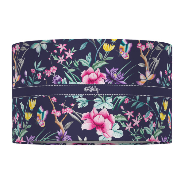 Chinoiserie 12" Drum Lampshade - FRONT (Fabric)