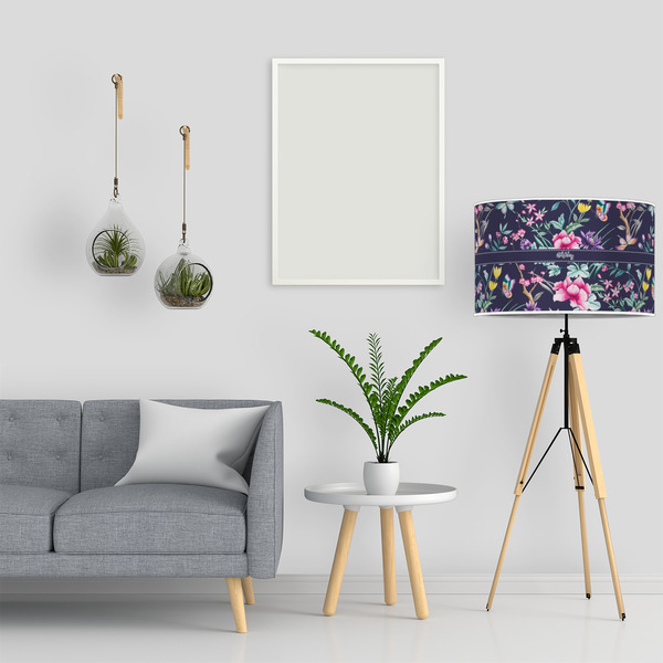 Chinoiserie 12" Drum Lampshade - LIFESTYLE