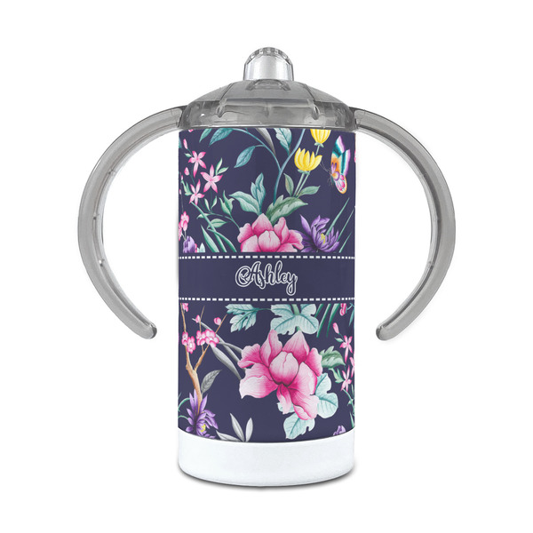 Custom Chinoiserie 12 oz Stainless Steel Sippy Cup (Personalized)