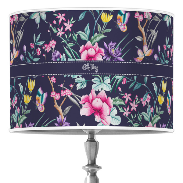 Custom Chinoiserie 16" Drum Lamp Shade - Poly-film (Personalized)