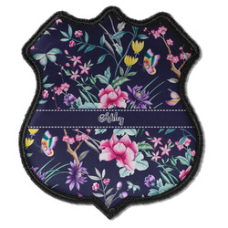 Chinoiserie Iron On Shield Patch C w/ Name or Text