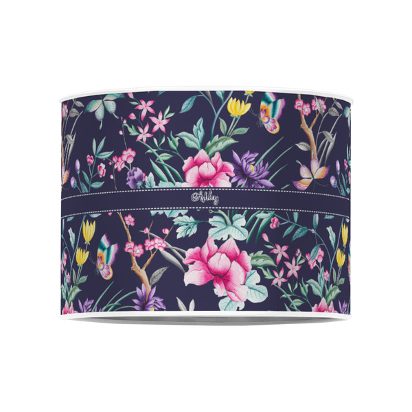 Chinoiserie 8" Drum Lampshade - FRONT (Poly Film)