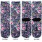 Chinoiserie Adult Crew Socks - Double Pair - Front and Back - Apvl