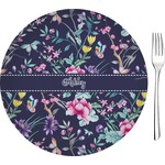 Chinoiserie 8" Glass Appetizer / Dessert Plates - Single or Set (Personalized)