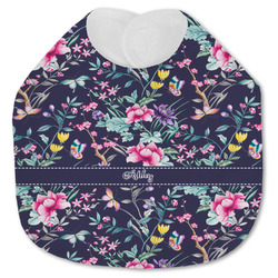 Chinoiserie Jersey Knit Baby Bib w/ Name or Text