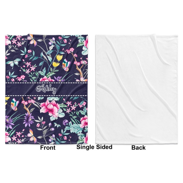 Chinoiserie Baby Blanket (Single Sided - Printed Front, White Back)