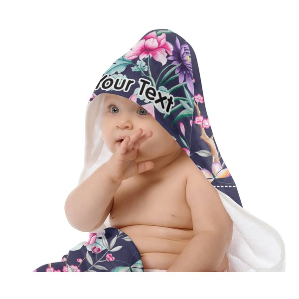 Chinoiserie Baby Hooded Towel on Child