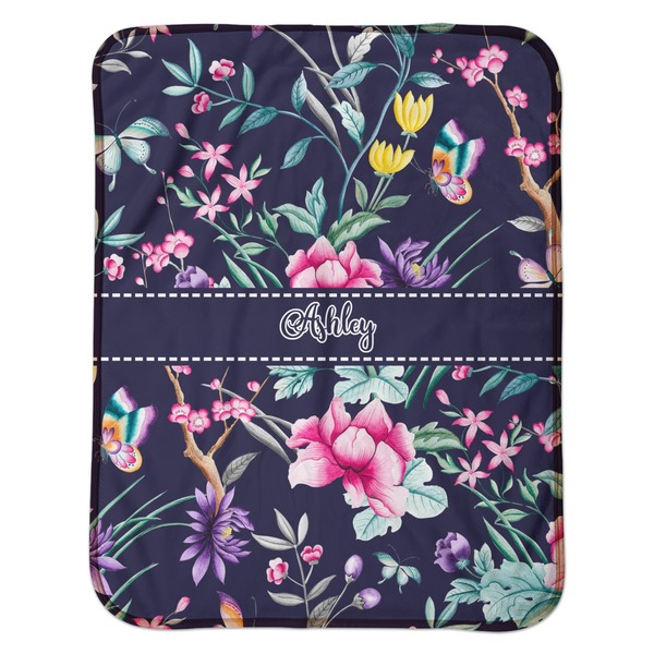 Chinoiserie Baby Sherpa Blanket - Flat