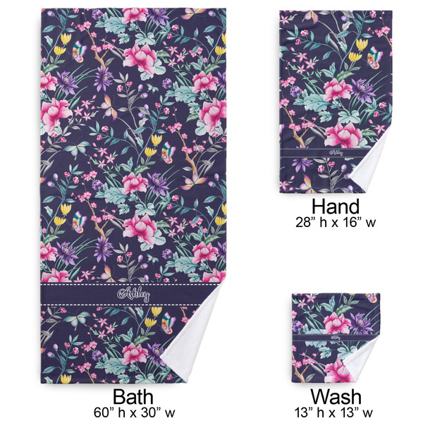 Chinoiserie Bath Towel Sets - 3-piece - Approval