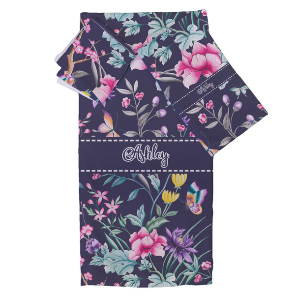 Custom Chinoiserie Bath Towel Set - 3 Pcs (Personalized)