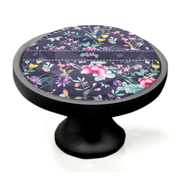 Chinoiserie Black Custom Cabinet Knob (Side)