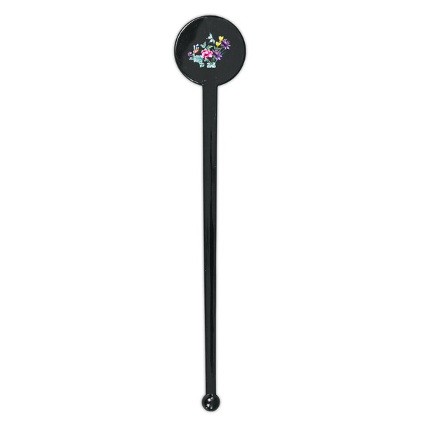 Chinoiserie Black Plastic 7" Stir Stick - Round - Single Stick