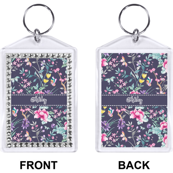 Chinoiserie Bling Keychain (Front + Back)