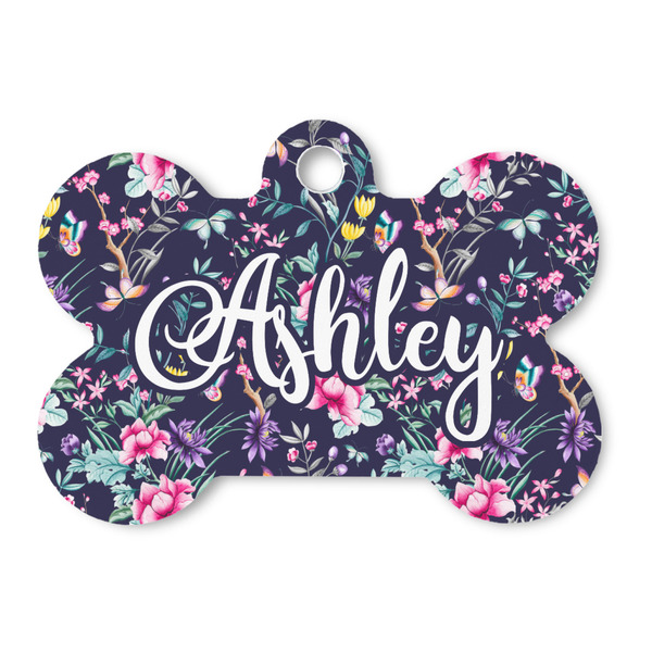 Custom Chinoiserie Bone Shaped Dog ID Tag (Personalized)