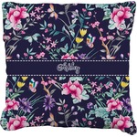 Chinoiserie Faux-Linen Throw Pillow 26" (Personalized)