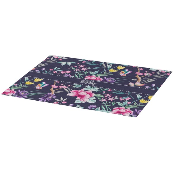 Chinoiserie Burlap Placemat (Angle View)