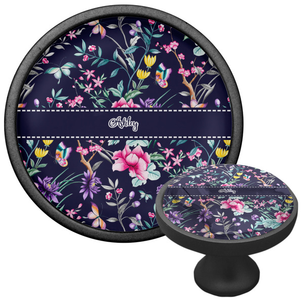 Chinoiserie Cabinet Knob - Black - Multi Angle