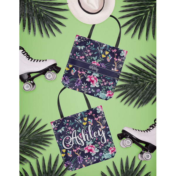 Chinoiserie Canvas Tote Lifestyle Front and Back
