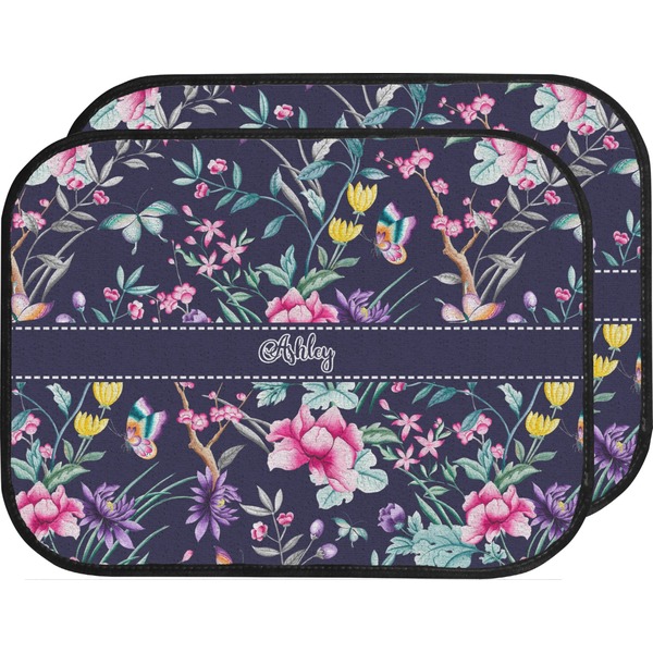 Custom Chinoiserie Car Floor Mats (Back Seat) (Personalized)