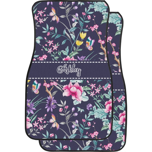 Custom Chinoiserie Car Floor Mats (Front Seat) (Personalized)