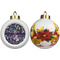 Chinoiserie Ceramic Christmas Ornament - Poinsettias (APPROVAL)