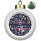 Chinoiserie Ceramic Christmas Ornament - Xmas Tree (Front View)