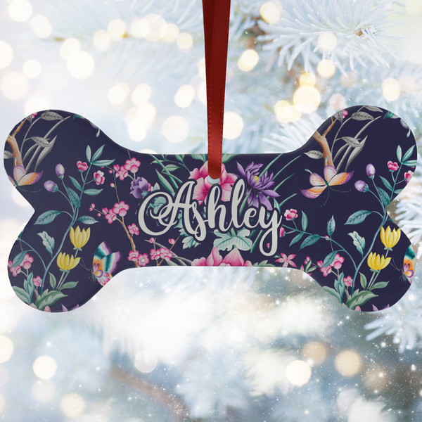 Custom Chinoiserie Ceramic Dog Ornament w/ Name or Text