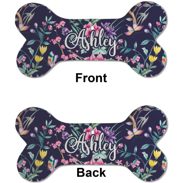 Chinoiserie Ceramic Flat Ornament - Bone Front & Back (APPROVAL)