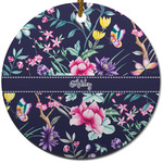 Chinoiserie Round Ceramic Ornament w/ Name or Text