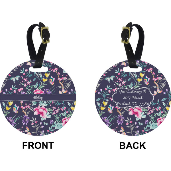 Chinoiserie Circle Luggage Tag (Front + Back)