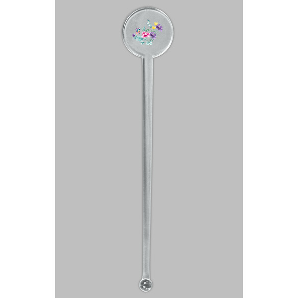 Chinoiserie Clear Plastic 7" Stir Stick - Round - Single Stick