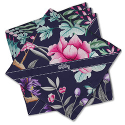 Chinoiserie Cloth Cocktail Napkins - Set of 4 w/ Name or Text