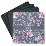 Chinoiserie Square Rubber Backed Coasters - Set of 4 (Personalized)
