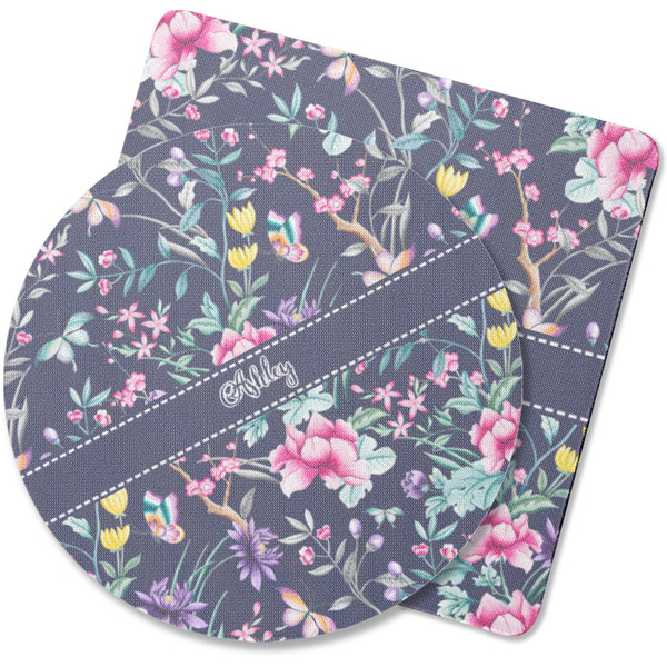 Custom Chinoiserie Rubber Backed Coaster (Personalized)