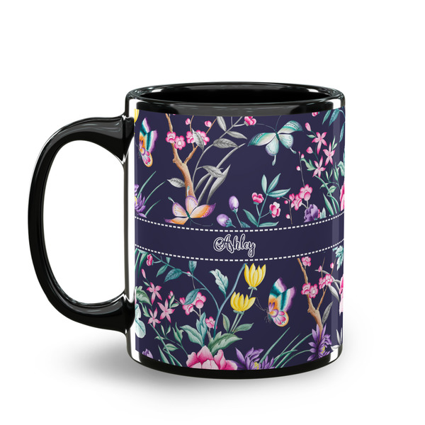 Chinoiserie Coffee Mug - 11 oz - Black